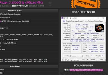 Идеальный процессор 2020 года? Ryzen 7 4700G показывает впечатляющий разгонный потенциал «на воздухе»