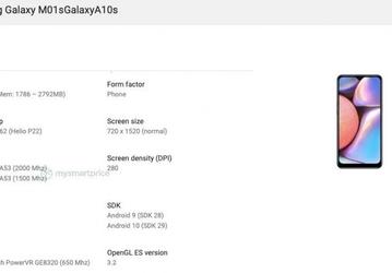 Бюджетный Samsung Galaxy M01s оказался клоном Galaxy A10s