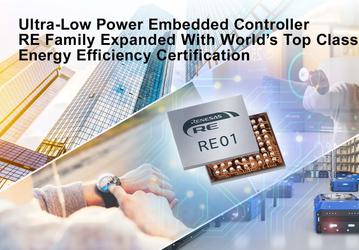 Представлены микроконтроллеры со сверхнизким энергопотреблением Renesas RE01