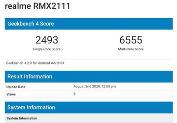Realme V5 станет первым смартфоном на платформе MediaTek Dimensity 720