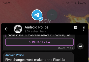 «Пузырьки» в Telegram. Приложение получило поддержку функции Bubbles из Android 11