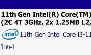 В базе данных SiSoftware замечен процессор Intel Core i3-1115G4 (Tiger Lake)