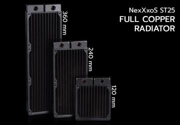 Толщина радиаторов Alphacool NexXxoS ST25 равна 25,5 мм