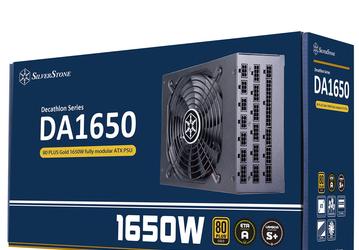 Блок питания Silverstone DA1650 мощностью 1650 Вт оснащен модульной кабельной системой