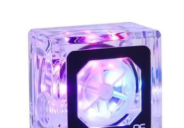 Измеритель потока охлаждающей жидкости Alphacool Eisfluegel Aurora украшен восемью адресуемыми светодиодами
