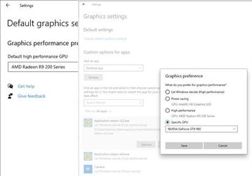 В Windows 10 можно вручную выбрать видеокарту для ресурсоемких приложений
