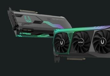 Огромная нереференсная Zotac Gaming GeForce RTX 3090 Trinity Holo на первом изображении