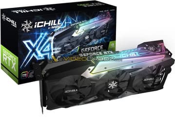 Огромная видеокарта Inno3D GeForce RTX 3090 iCHILL X4 получит четыре вентилятора