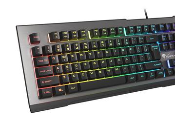 Корпус игровой клавиатуры Genesis Rhod 500 RGB изготовлен из алюминиевого сплава