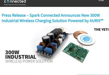 Новости из будущего: у Spark Connected готова система беспроводной зарядки мощностью 300 Вт