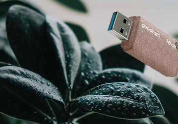 Корпус флешки Goodram UME Eco Friendly изготовлен из биоразлагаемого пластика