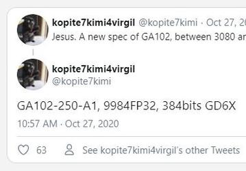 9984 ядра CUDA и память GDDR6X. Nvidia готовит GeForce RTX 3080 Ti?