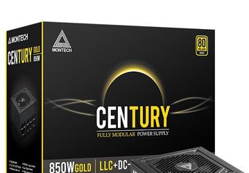 Серия Montech Century включает блоки питания мощностью 550, 650 и 850 Вт с сертификатом 80 Plus Gold