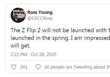Смартфон Samsung Galaxy Z Flip 2 можно ожидать весной 2021 года