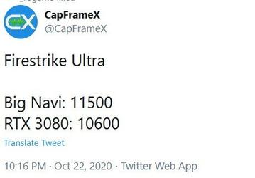 Radeon RX 6900 XT обходит по производительности GeForce RTX 3080 в 3DMark