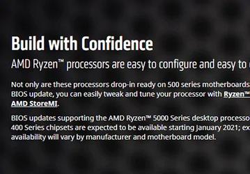 MSI обещает, что вся линейка системных плат 400-ой серии будет поддерживать процессоры AMD Ryzen 5000 