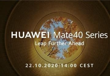 Официально: Huawei Mate 40 и Mate 40 Pro представят 22 октября