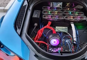 Майнинговая ферма в багажнике спорткара BMW i8. Зачем?