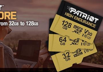 Линейка карт памяти Patriot Memory High Endurance SDXC включает три модели