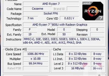 15-ваттный мобильный процессор AMD Ryzen 7 5800U обошел по производительности 95-ваттный настольный CPU Intel Core i9-9900KF