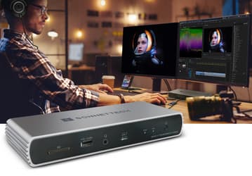Док-станция Sonnet Echo 11 Thunderbolt 4 оснащена четырьмя портами Thunderbolt 4