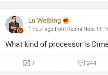 Глава Redmi интересуется мнением пользователей по поводу однокристальной платформы MediaTek Dimensity 7000. Она будет использоваться в одном из смартфонов серии Redmi K50