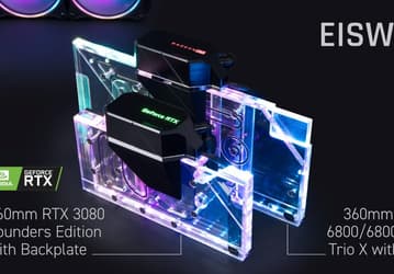 СЖО Alphacool Eiswolf 2 подходит для видеокарт серий Nvidia GeForce RTX 3080 Founders Edition и Radeon RX 6800 Gaming X Trio 