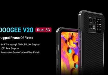«Неубиваемый» смартфон с экраном AMOLED 2K+ и вспомогательным дисплеем в стиле Xiaomi Mi 11 Ultra. Doogee V20 представят в начале января
