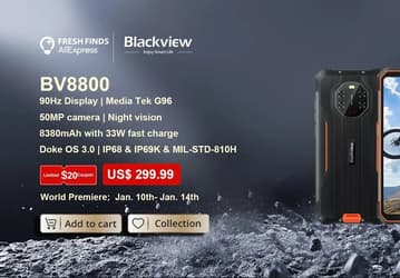 8380 мА•ч, 90-герцевый экран, 50-мегапиксельный датчик Samsung и защита MIL-STD-810H. Представлен Blackview BV8800