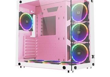 Корпус Xigmatek Aquarius Plus Queen окрашен в розовый цвет