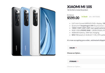 Хитовый Xiaomi Mi 10S уже можно заказать за пределами Китая