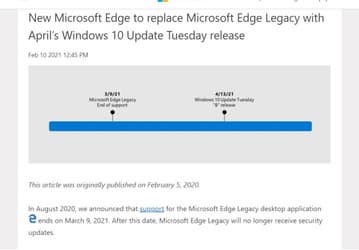 Дни браузера Edge сочтены. Microsoft полностью откажется от его классической версии в Windows 10