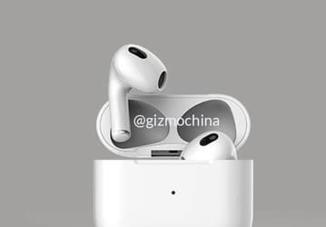Беспроводные наушники Apple AirPods 3 на рендерах от поставщика компонентов. Премьера ожидается 23 марта