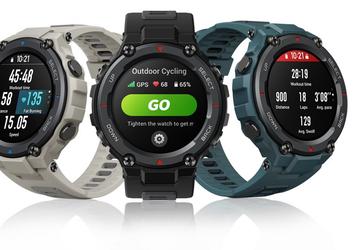 Производитель Xiaomi Mi Band начинает продажи умных часов Amazfit T-Rex Pro