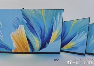 85, 75, 65 и 55 дюймов. Новые телевизоры Huawei с ультратонкими рамками и выдвижной web-камерой запечатлели на рекламном постере