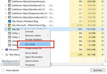 В Диспетчере задач Windows 10 появился экорежим. Зачем?