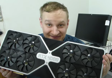 GeForce RTX 4090: 48 ГБ памяти, 1 кВт мощности и 16 вентиляторов. Появился первый обзор гигантской карты