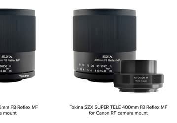 Объектив Tokina SZX Super Tele 400mm F8 Reflex MF скоро будет доступен в вариантах с креплениями Nikon Z и Canon RF