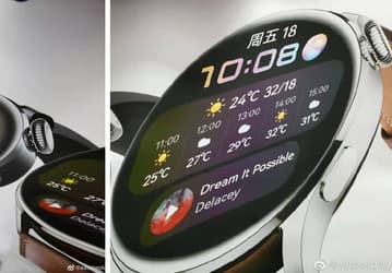 Две версии Huawei Watch 3 со включенным экраном позируют на официальных изображениях 