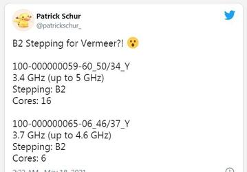 Похоже, что AMD готовит процессор Ryzen 5000 (Vermeer) степпинга B2, способный работать на частоте до 5,0 ГГц