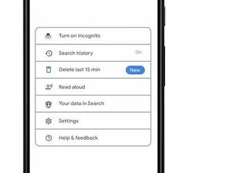 Google позволит удалять последние 15 минут истории поиска и скрывать фотографии