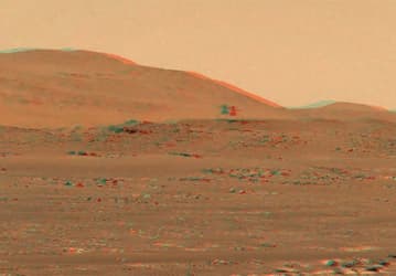 NASA предлагает посмотреть на полёт марсианского вертолёта Ingenuity в 3D