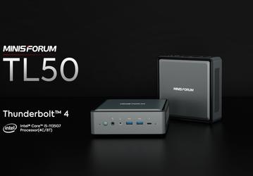 Thunderbolt 4, до трёх накопителей и очень компактные размеры. Представлен мини-ПК Minisforum EliteMini TL50