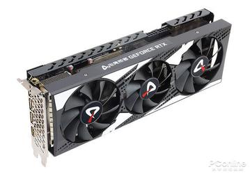 Видеокарта AXGaming GeForce RTX 3070 Ti X3B окрашена в черный цвет