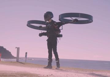 Пилотируемый дрон или рюкзак-вертолёт CopterPack совершил первый полёт