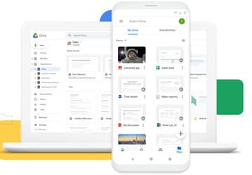 Первым приложением Google, использующим анимированный экран-заставку в Android 12, стало Google Drive