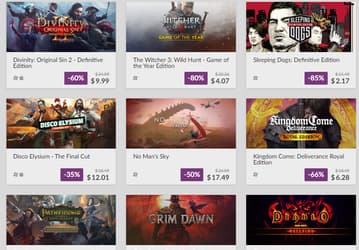 GOG раздаёт игры со скидками до 90%