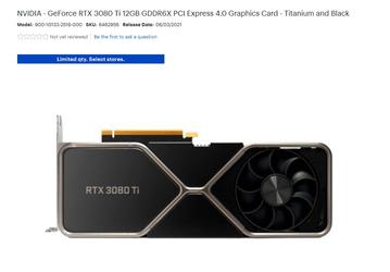 Сеть магазинов BestBuy даст возможность купить GeForce RTX 3080 Ti по рекомендованной цене