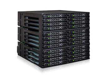 Используя Icy Dock ToughArmor MB924IP-B, в три отсека 5,25 дюйма можно установить до 24 накопителей