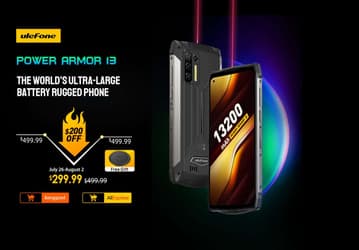 13 200 мА·ч, NFC, IP69K, 48 Мп и Android 11 за 300 долларов. Начались продажи неубиваемого монстра автономности Ulefone Power Armor 13